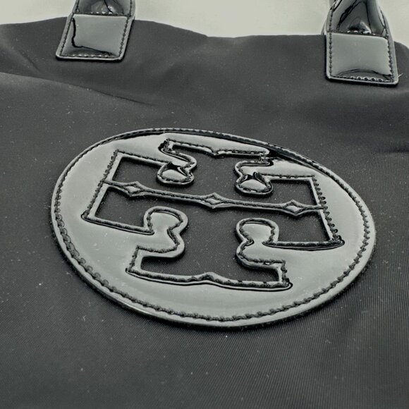 Tory Burch Patent Nylon Tote Black One Size - Picture 4 of 8